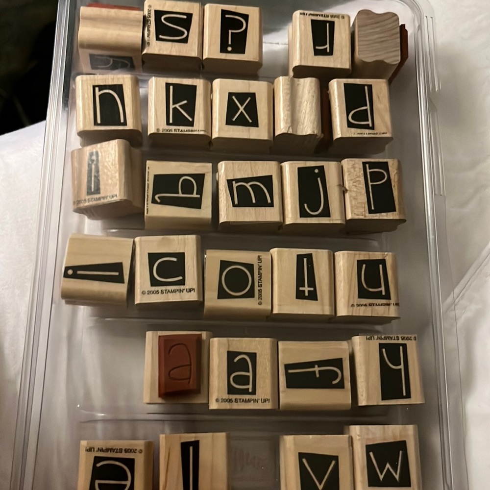 Stampin up! Tidy Alphabet rubber stamps